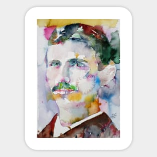 NIKOLA TESLA watercolor portrait .3 Sticker